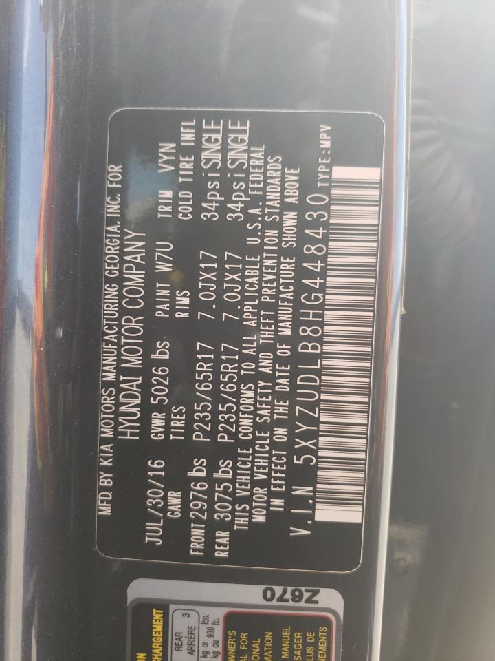 5XYZUDLB8HG448430 2017 Hyundai Santa Fe Sport