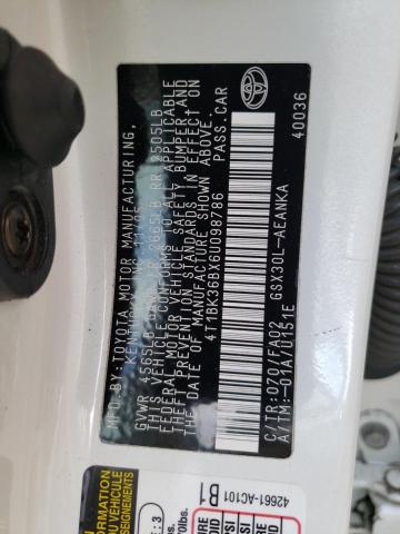 2006 Toyota Avalon Xl VIN: 4T1BK36BX6U098786 Lot: 52392094