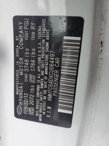 2012 Hyundai Veloster VIN: KMHTC6ADXCU064497 Lot: 52422174