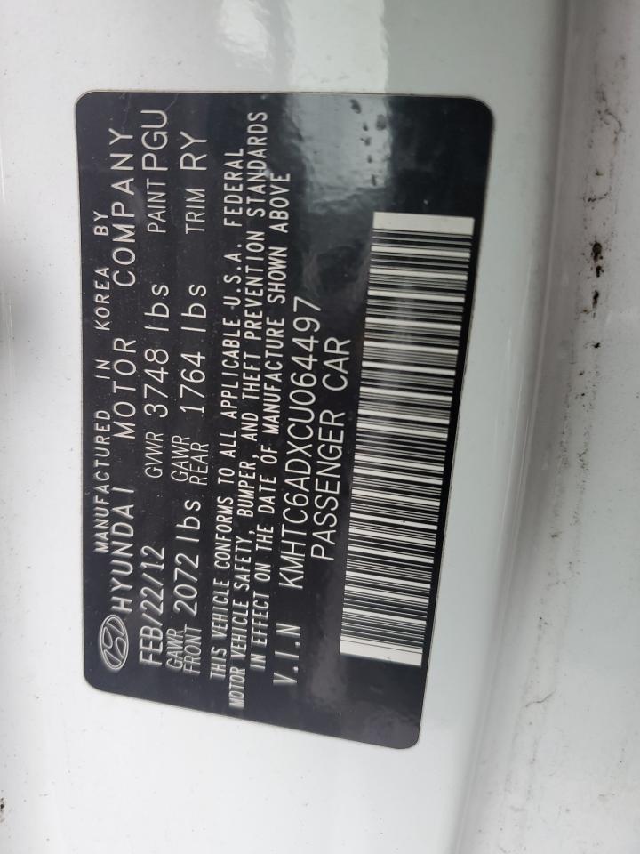 KMHTC6ADXCU064497 2012 Hyundai Veloster