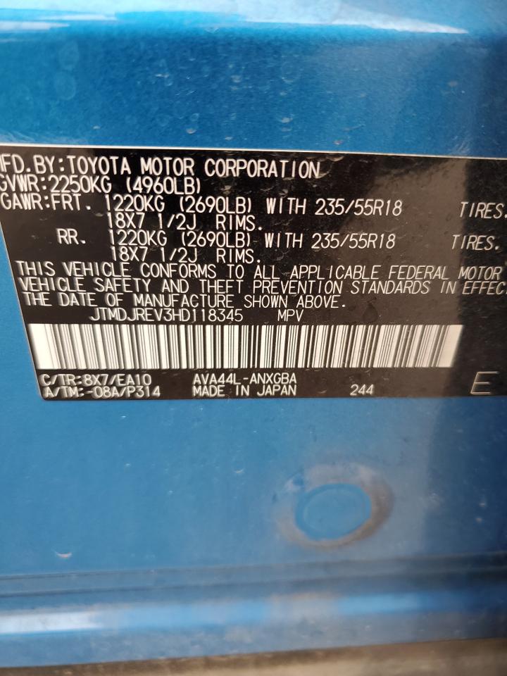 JTMDJREV3HD118345 2017 Toyota Rav4 Hv Limited