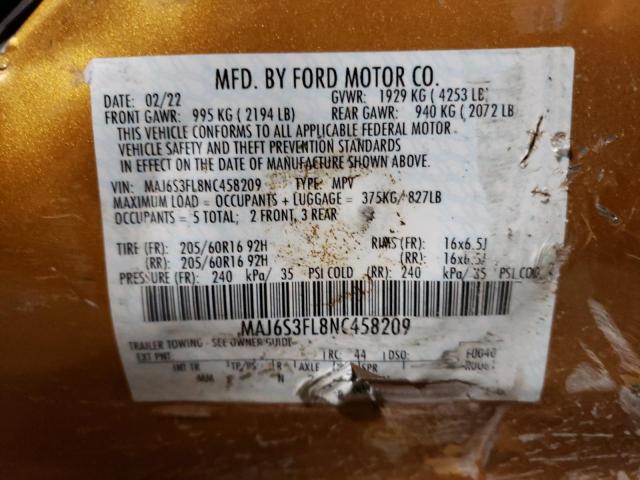 2022 FORD ECOSPORT S - MAJ6S3FL8NC458209