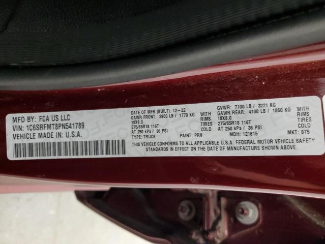 2023 RAM 1500 BIG H - 1C6SRFMT8PN541789