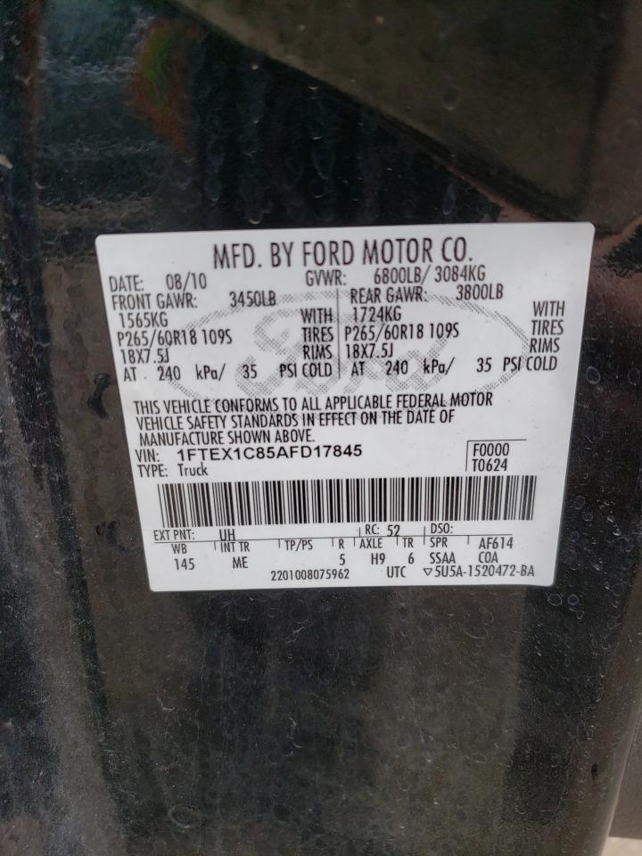 1FTEX1C85AFD17845 2010 Ford F150 Super Cab