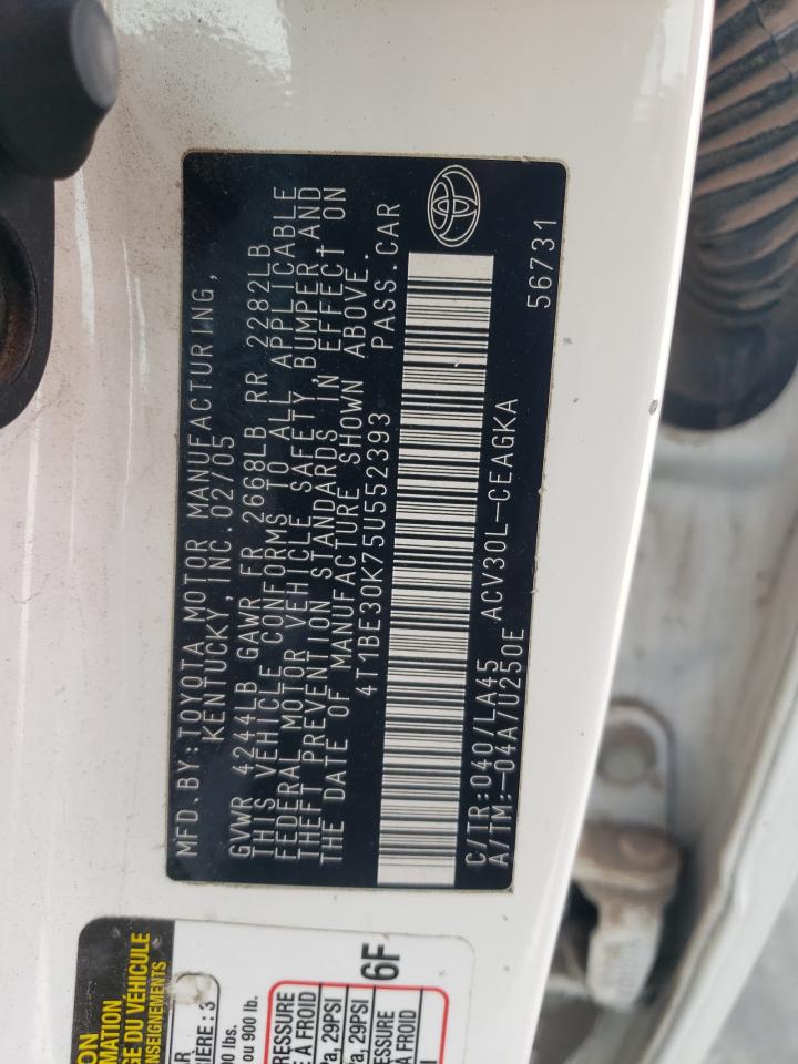 4T1BE30K75U552393 2005 Toyota Camry Le