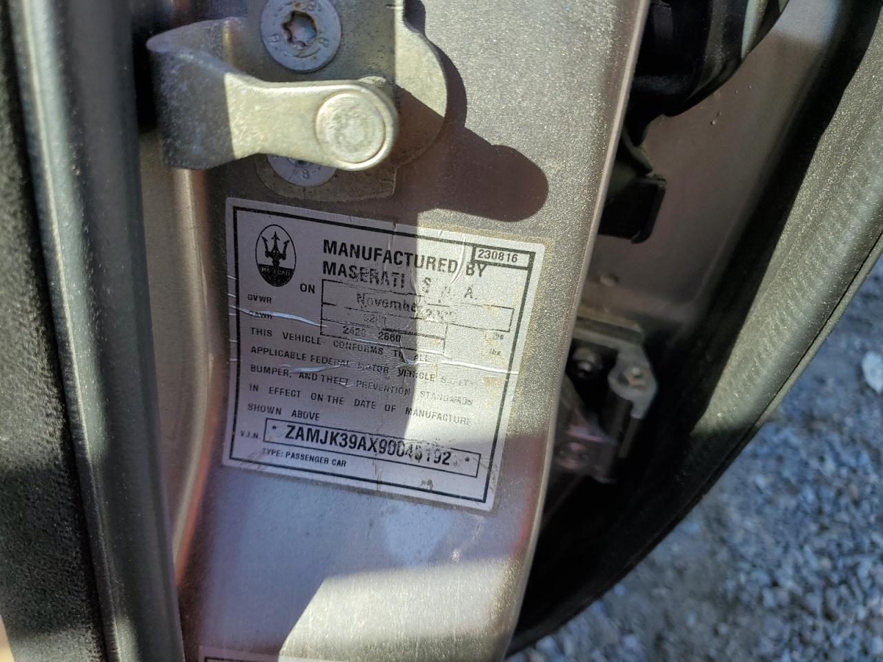 zamjk39ax90045192 ZAMJK39AX90045192 2009 Maserati Quattroporte S