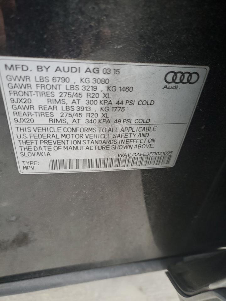 WA1LGAFE3FD021695 2015 Audi Q7 Premium Plus