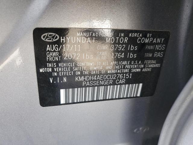2012 Hyundai Elantra Gls VIN: KMHDH4AE0CU276151 Lot: 50364574