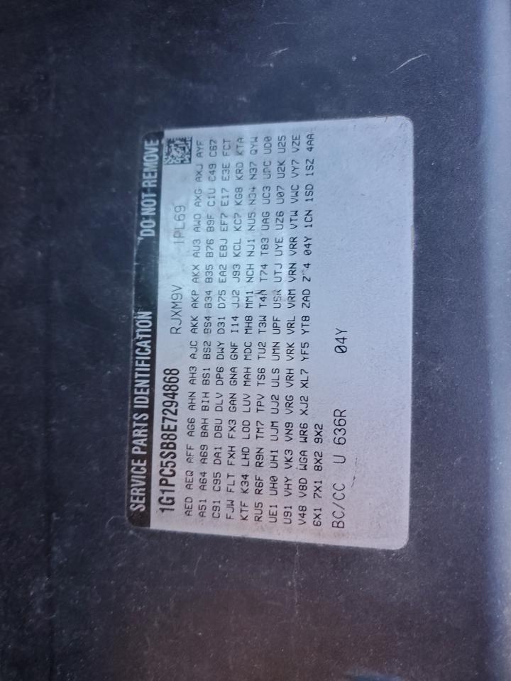 1G1PC5SB8E7294868 2014 Chevrolet Cruze Lt