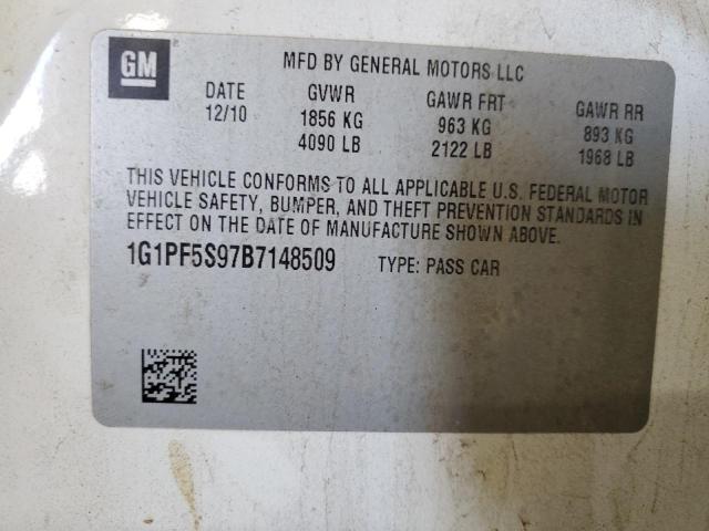 2011 Chevrolet Cruze Lt VIN: 1G1PF5S97B7148509 Lot: 51535184