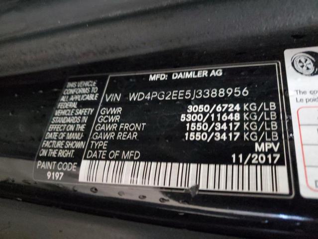 2018 MERCEDES-BENZ METRIS - WD4PG2EE5J3388956