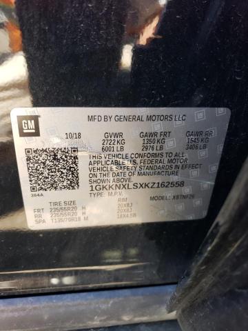 2019 GMC Acadia Denali VIN: 1GKKNXLSXKZ162558 Lot: 52931434