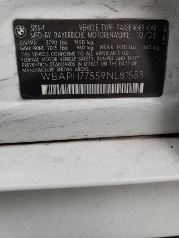 2009 BMW 328 I VIN: WBAPH77559NL81553 Lot: 50255134