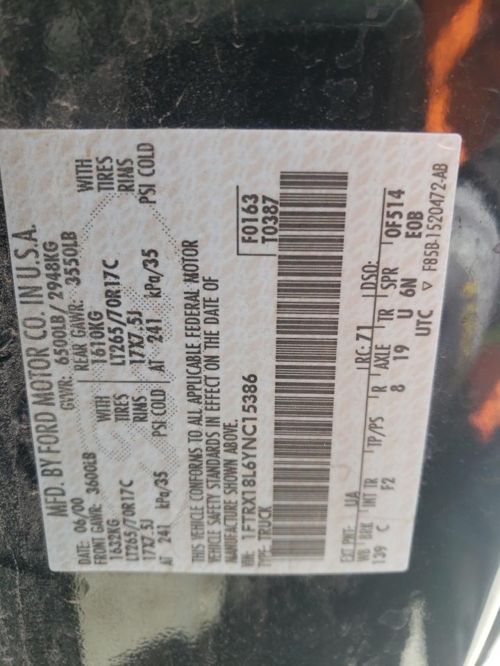1FTRX18L6YNC15386 2000 Ford F150