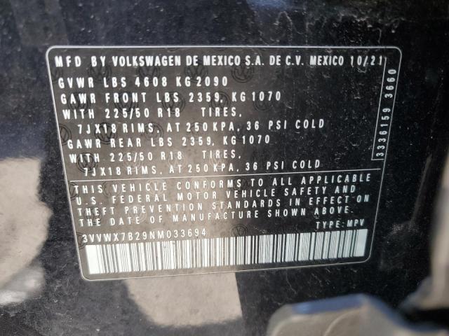 3VVWX7B29NM033694 Volkswagen Taos SE  12