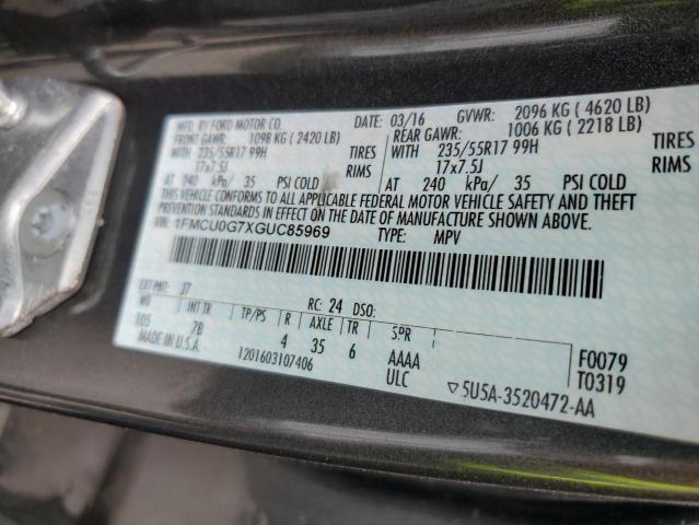 2016 Ford Escape Se VIN: 1FMCU0G7XGUC85969 Lot: 49986424