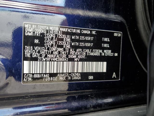 2021 Toyota Rav4 Xle VIN: 2T3W1RFV4MC086642 Lot: 51276364