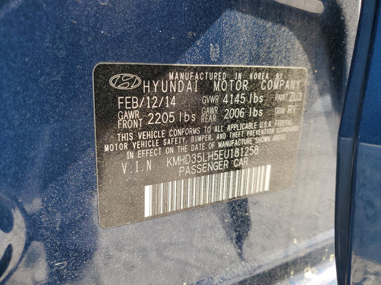 KMHD35LH5EU181258 2014 Hyundai Elantra Gt