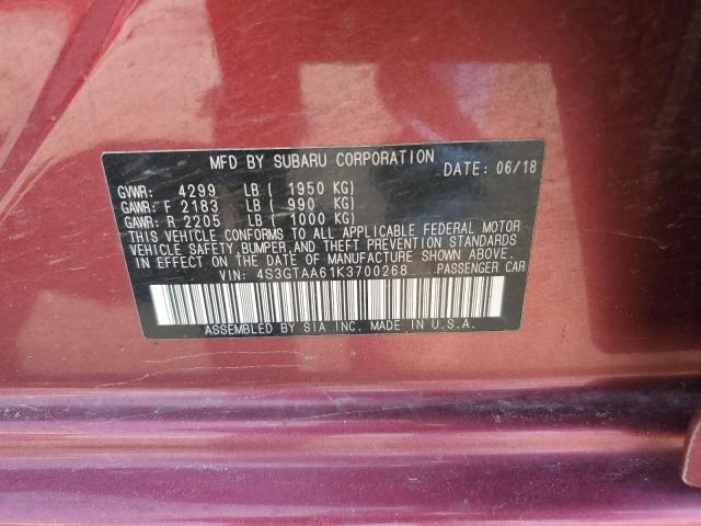 2019 SUBARU IMPREZA - 4S3GTAA61K3700268