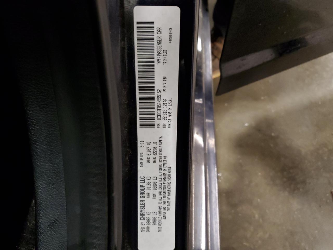 1C3BC2FB5BN595152 2011 Chrysler 200 Limited