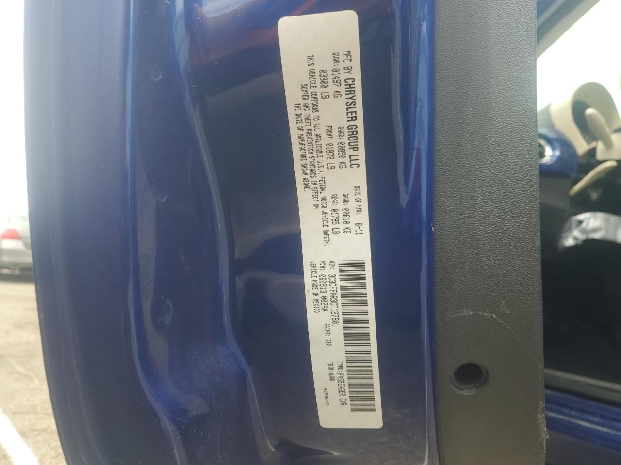 3C3CFFAR3CT127901 2012 Fiat 500 Pop