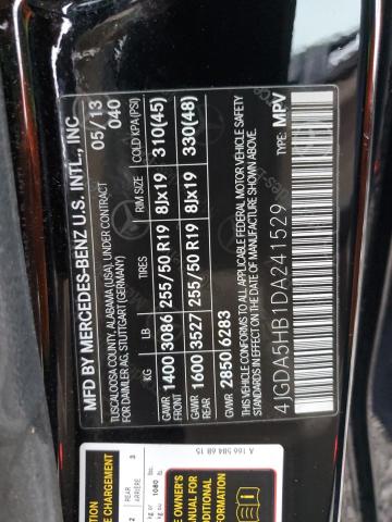 VIN 4JGDA5HB1DA241529 2013 Mercedes-Benz ML-Class, ... no.13