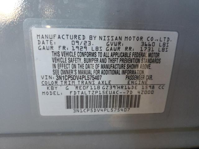 2023 Nissan Kicks Sr VIN: 3N1CP5DV4PL575407 Lot: 52879824