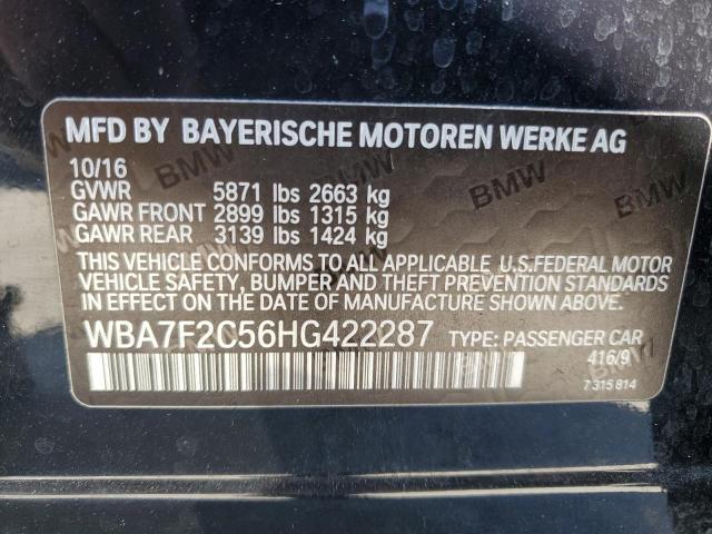 2017 BMW 750 Xi VIN: WBA7F2C56HG422287 Lot: 52365054