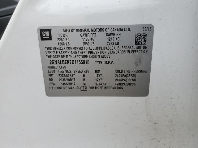 2013 Chevrolet Equinox Ls VIN: 2GNALBEK7D1155910 Lot: 50636444