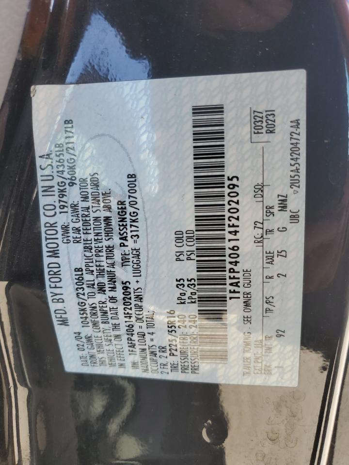 1FAFP40614F202095 2004 Ford Mustang