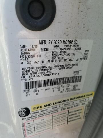 2011 Ford Expedition Limited VIN: 1FMJU2A56BEF15018 Lot: 51878264