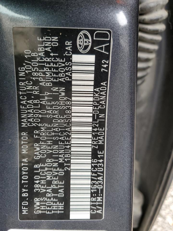 2T1BU4EE2AC508387 2010 Toyota Corolla Base