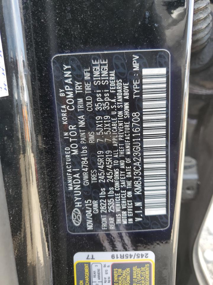 KM8J3CA23GU116708 2016 Hyundai Tucson Limited