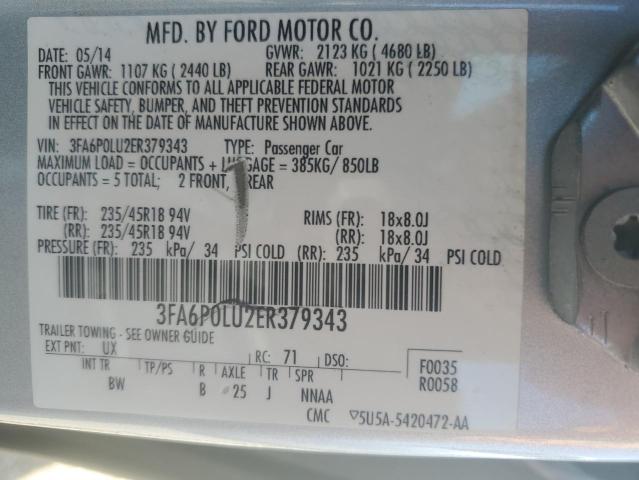 VIN 3FA6P0LU2ER379343 2014 Ford Fusion, Se Hybrid no.13