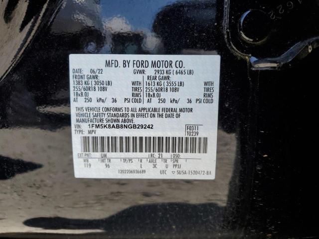 2022 FORD EXPLORER P - 1FM5K8AB8NGB29242