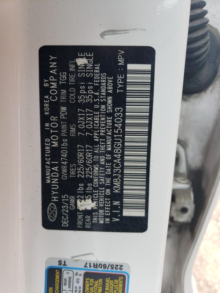 KM8J3CA48GU154033 2016 Hyundai Tucson Limited