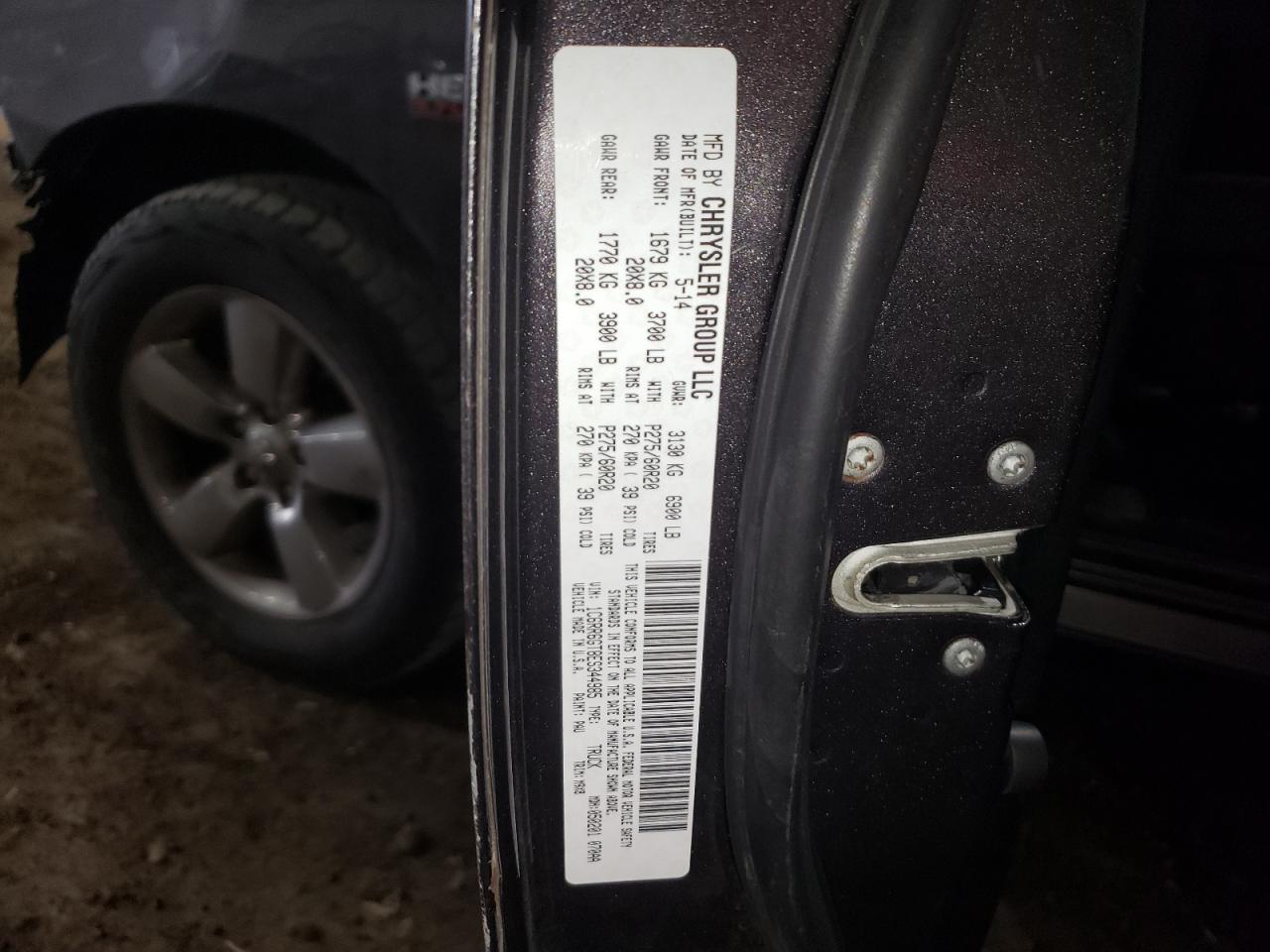 1C6RR6GT8ES344985 2014 Ram 1500 Slt