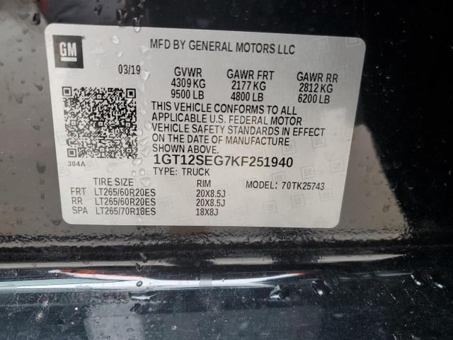 Lot #2471174048 2019 GMC SIERRA K25 salvage car