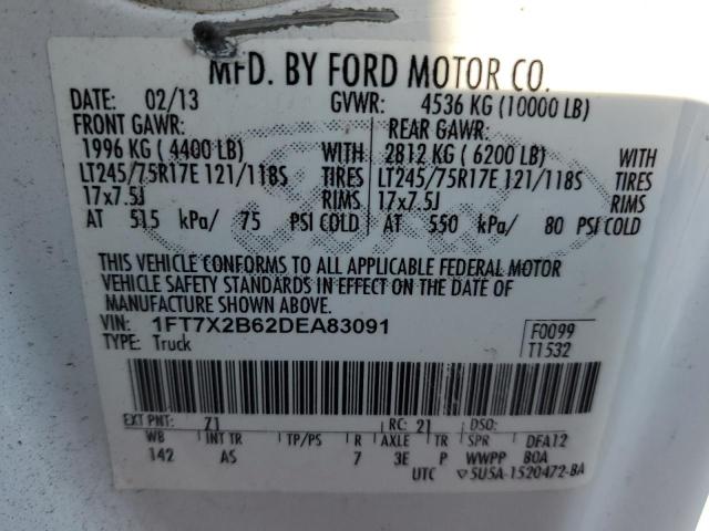 2013 Ford F250 Super Duty VIN: 1FT7X2B62DEA83091 Lot: 51173294