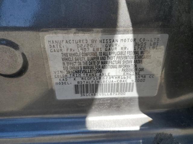 2020 Nissan Versa Sv VIN: 3N1CN8EV5LL871200 Lot: 49731304