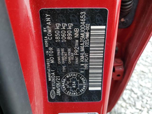 2021 HYUNDAI ELANTRA BL - KMHLM4AJ5MU004653