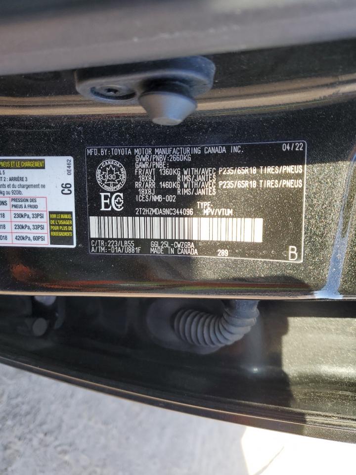 2T2HZMDA9NC344096 2022 Lexus Rx 350