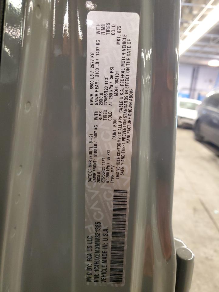 1C4HJXEMXMW821386 2021 Jeep Wrangler Unlimited Sahara