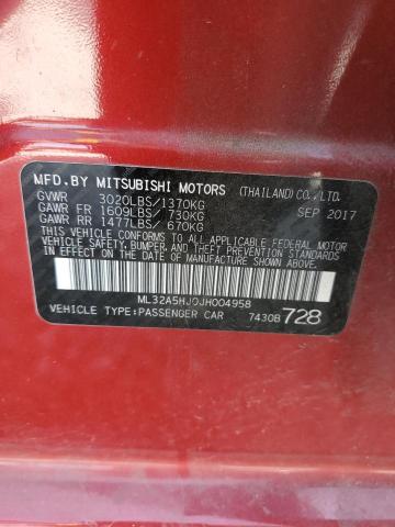 2018 MITSUBISHI MIRAGE GT ML32A5HJ0JH004958