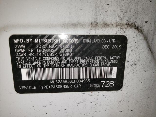 2020 Mitsubishi Mirage Le VIN: ML32A5HJ6LH004935 Lot: 49680834