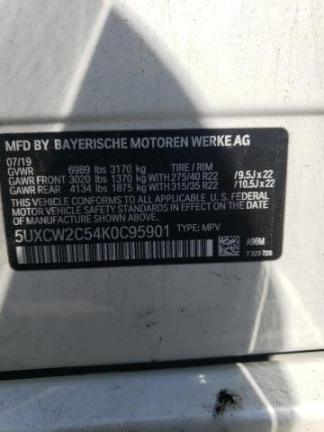 VIN 5UXCW2C54K0C95901 2019 BMW X7, Xdrive40I no.13