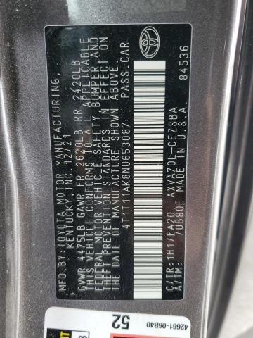 2022 Toyota Camry Se VIN: 4T1T11AK8NU653087 Lot: 49868294