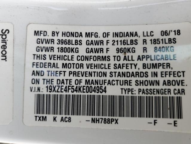 2019 Honda Insight Ex VIN: 19XZE4F54KE004954 Lot: 51466674