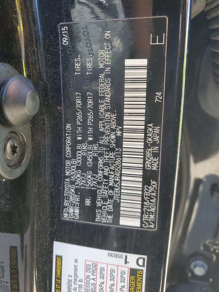 JTEBU5JR4G5286113 2016 Toyota 4Runner Sr5/Sr5 Premium