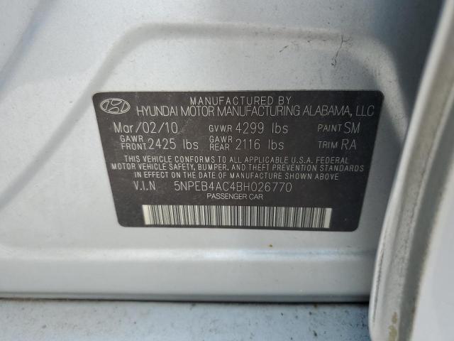 2011 Hyundai Sonata Gls VIN: 5NPEB4AC4BH026770 Lot: 50533854